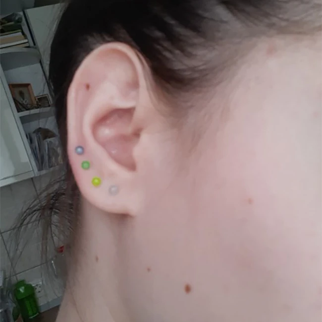 8/10/14pcs Acrylic Colorful Mixed Style Nose Ring Tongue Lip Eyebrow Ring Ear Studs Tragus Helix Lobe Ball Piercing Body Jewelry