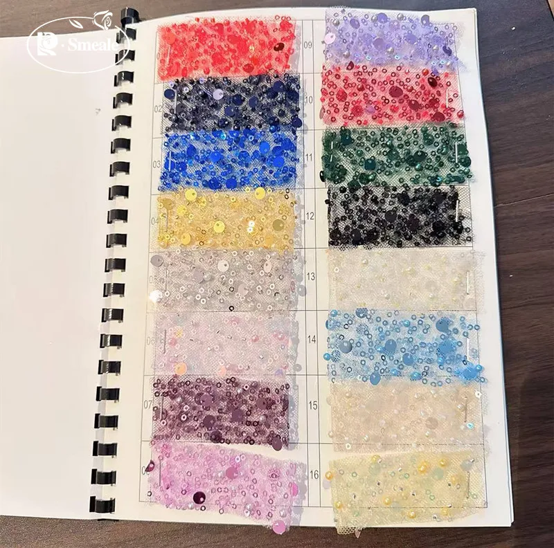 35Color .Beaded Symphony Sequins 3D Lace Fabric, Shiny Bridal Dress, Bridesmaid Dress,DIY Home Curtain,RS3455