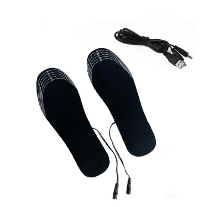 USB Heated Shoe Insoles Feet Warm Sock Pad Mat Electrically Heating Insoles Washable Warm Thermal Insoles Unisex