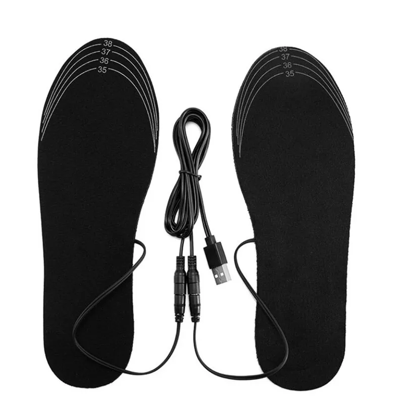 USB Heated Shoe Insoles Feet Warm Sock Pad Mat Electrically Heating Insoles Washable Warm Thermal Insoles Unisex