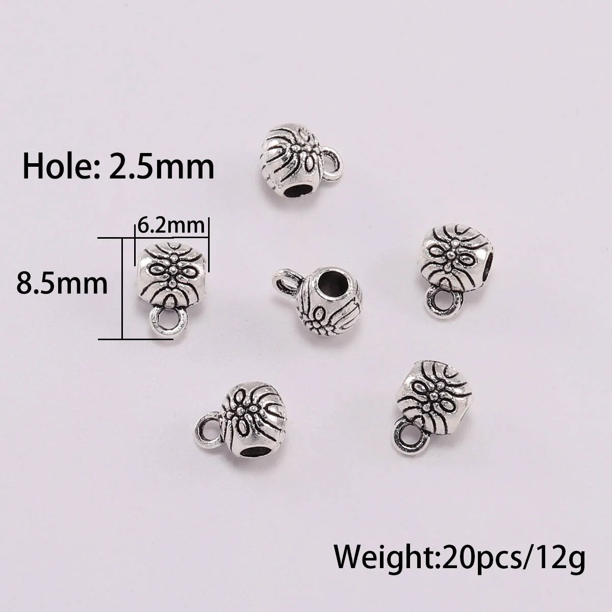 20pcs Antique Necklace Connector Bail Beads Clip Bail Beads Pendant Clasp For DIY Jewelry Making Findings Accessories Supplies