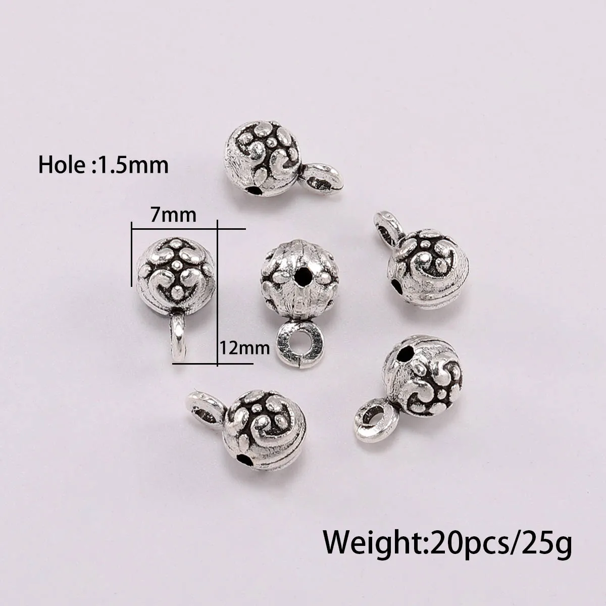 20pcs Antique Necklace Connector Bail Beads Clip Bail Beads Pendant Clasp For DIY Jewelry Making Findings Accessories Supplies