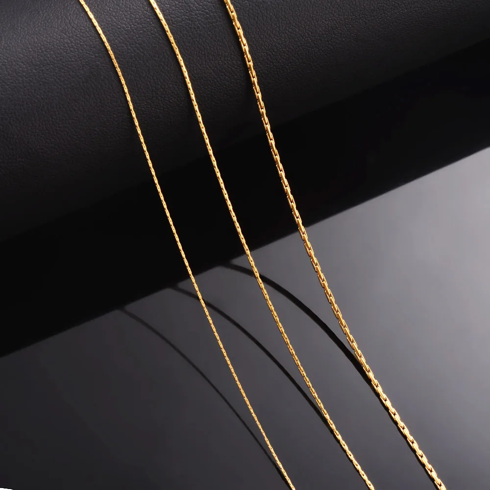 5 Meter/lot 0.6mm/0.8mm/1mm/1.2mm Stainless Steel Tiny Gold Color Cable Chains for Diy Jewelry Making Wholesale Bulk Chain