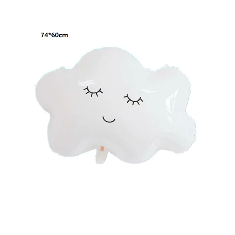 1 Piece Of Big Rainbow Smile White Cloud Donut Lce Cream Aluminum Mold Helium Balloon Children's Birthday Party Toy Decoration