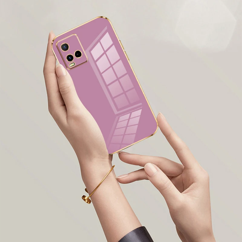 For vivo Y33s Case vivo Y21 Y21s Cover Shockproof Bumper Color TPU Frame Transparent Vivo V2111 V2109 V2110 Matte Hard PC Case