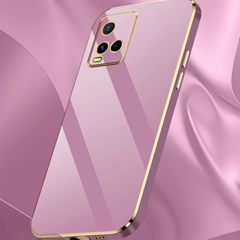 For vivo Y33s Case vivo Y21 Y21s Cover Shockproof Bumper Color TPU Frame Transparent Vivo V2111 V2109 V2110 Matte Hard PC Case