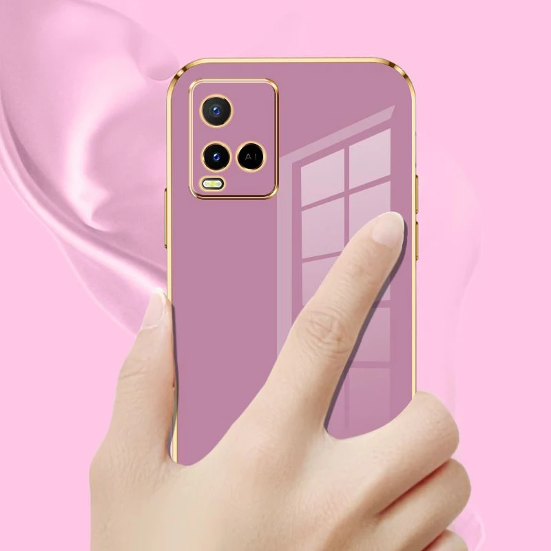 For vivo Y33s Case vivo Y21 Y21s Cover Shockproof Bumper Color TPU Frame Transparent Vivo V2111 V2109 V2110 Matte Hard PC Case