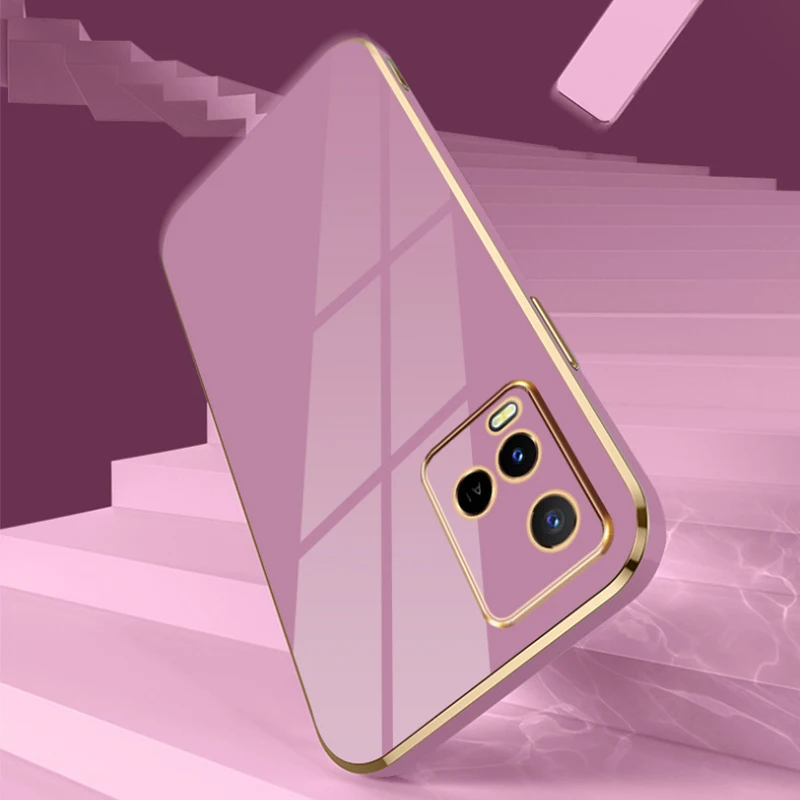 For vivo Y33s Case vivo Y21 Y21s Cover Shockproof Bumper Color TPU Frame Transparent Vivo V2111 V2109 V2110 Matte Hard PC Case