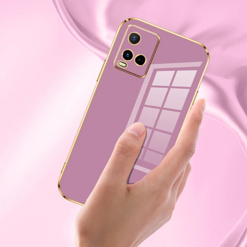 For vivo Y33s Case vivo Y21 Y21s Cover Shockproof Bumper Color TPU Frame Transparent Vivo V2111 V2109 V2110 Matte Hard PC Case