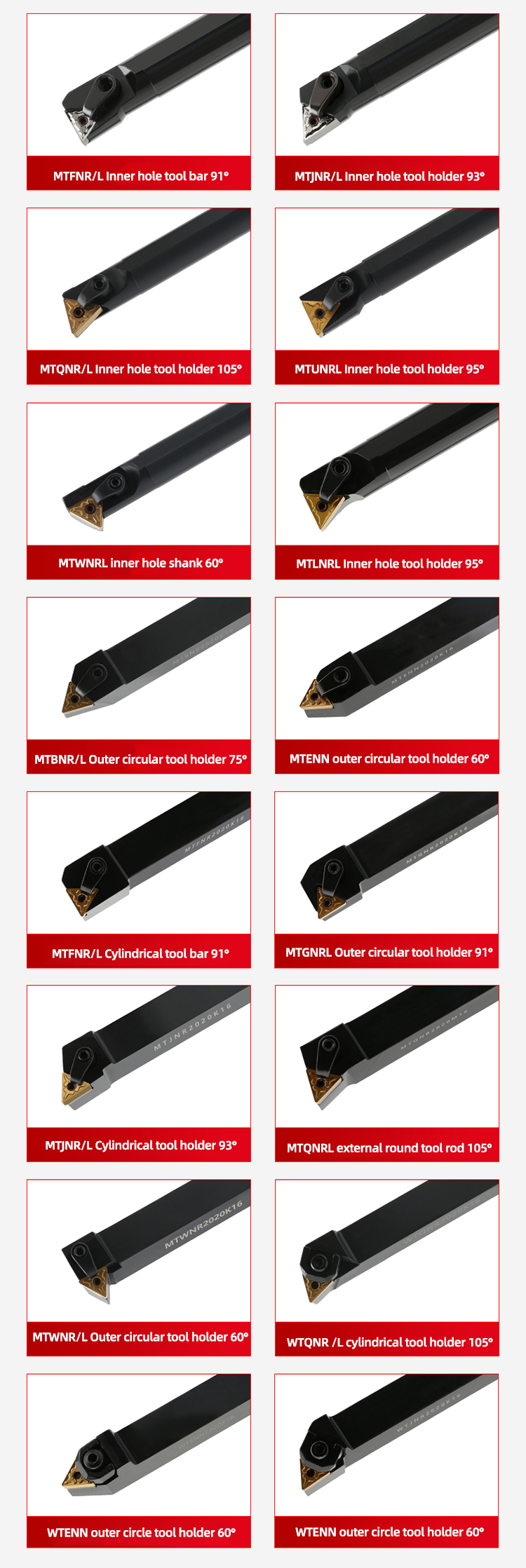 10pcs KaKarot Carbide Insert TNMG160404-CQ TNMG160408-CQ HQ YT1018 External Turning Tools For Steel Metal TNMG Turning Tools