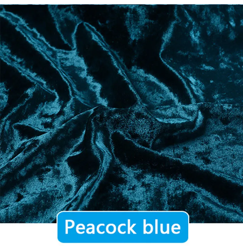 0.5M/1M/2M/3M Gold Velvet Fabric Elastic Soft Ice Velvet Fabric by Meter for Garment Dress