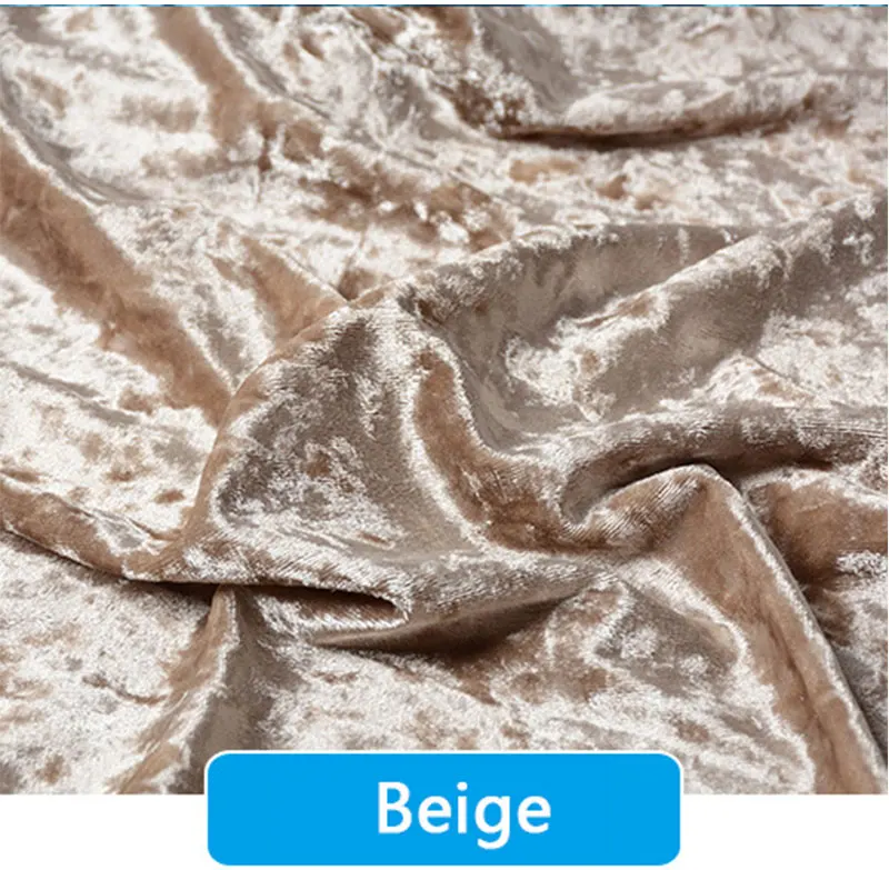 0.5M/1M/2M/3M Gold Velvet Fabric Elastic Soft Ice Velvet Fabric by Meter for Garment Dress