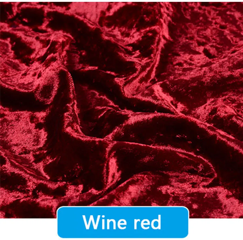 0.5M/1M/2M/3M Gold Velvet Fabric Elastic Soft Ice Velvet Fabric by Meter for Garment Dress