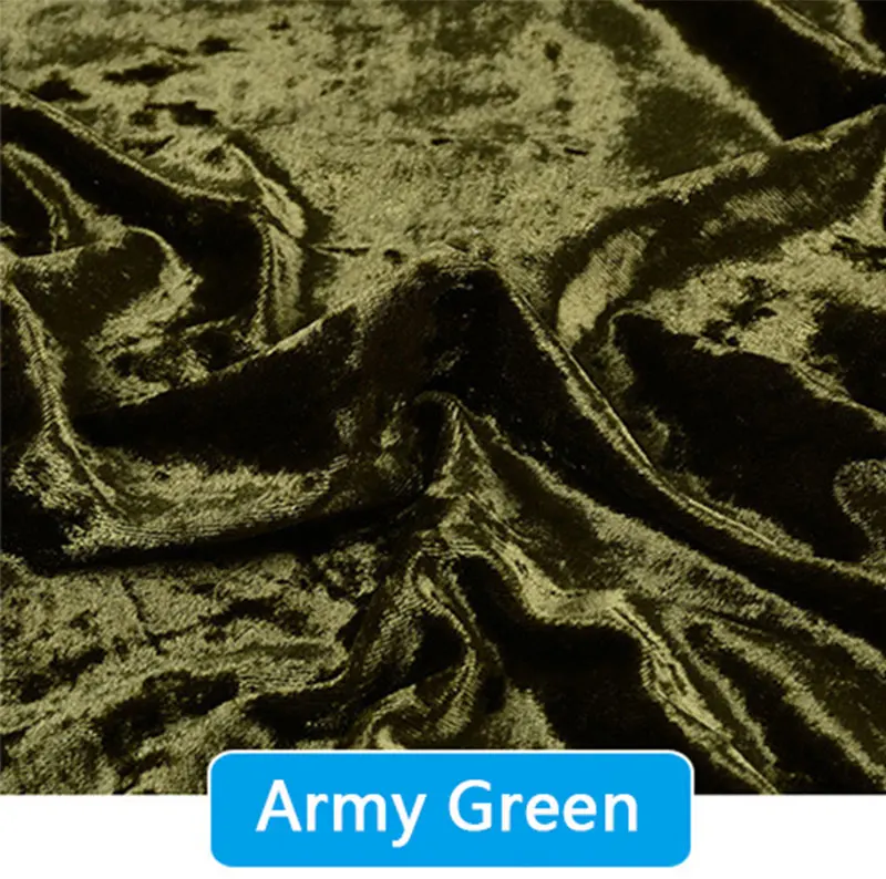 0.5M/1M/2M/3M Gold Velvet Fabric Elastic Soft Ice Velvet Fabric by Meter for Garment Dress