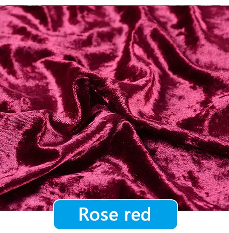 0.5M/1M/2M/3M Gold Velvet Fabric Elastic Soft Ice Velvet Fabric by Meter for Garment Dress