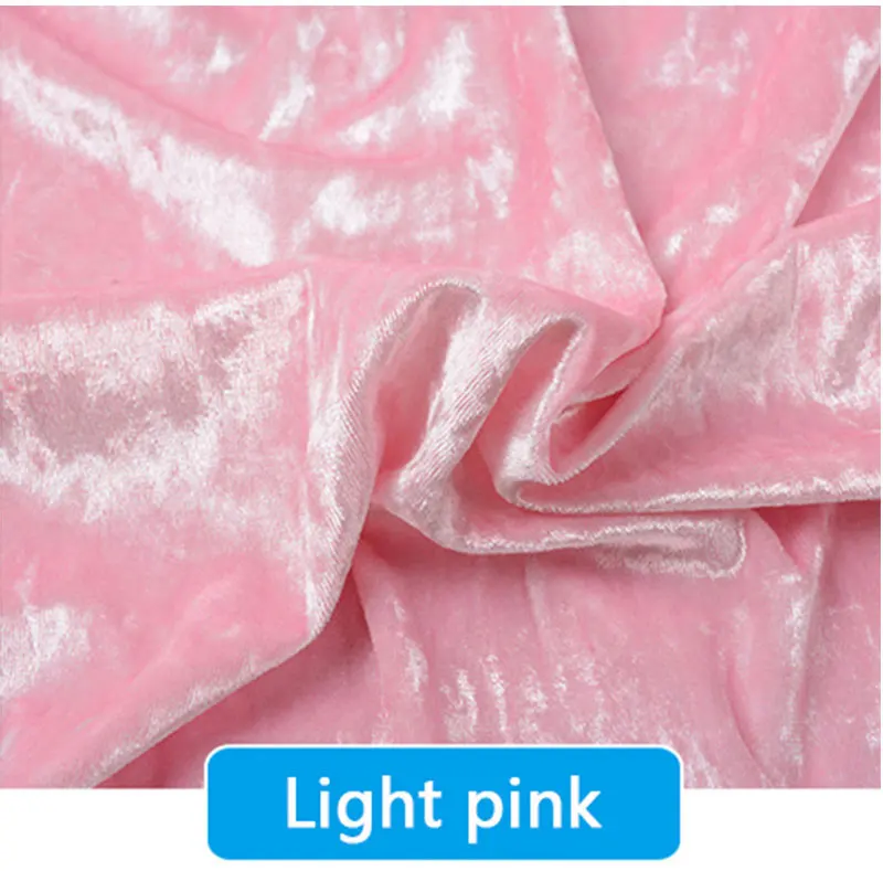 0.5M/1M/2M/3M Gold Velvet Fabric Elastic Soft Ice Velvet Fabric by Meter for Garment Dress