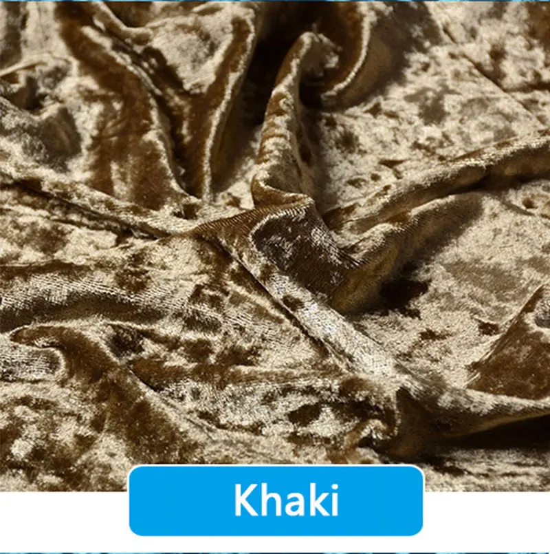 0.5M/1M/2M/3M Gold Velvet Fabric Elastic Soft Ice Velvet Fabric by Meter for Garment Dress