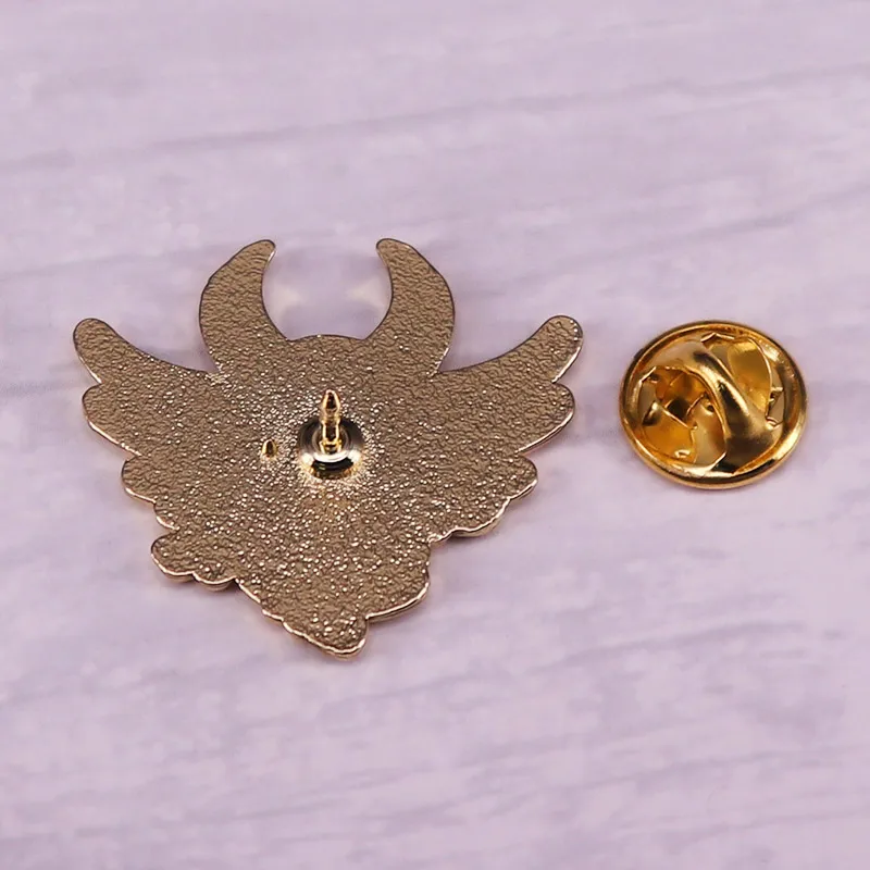 Demon Bat Pin Brooch Glitter Punk Badge