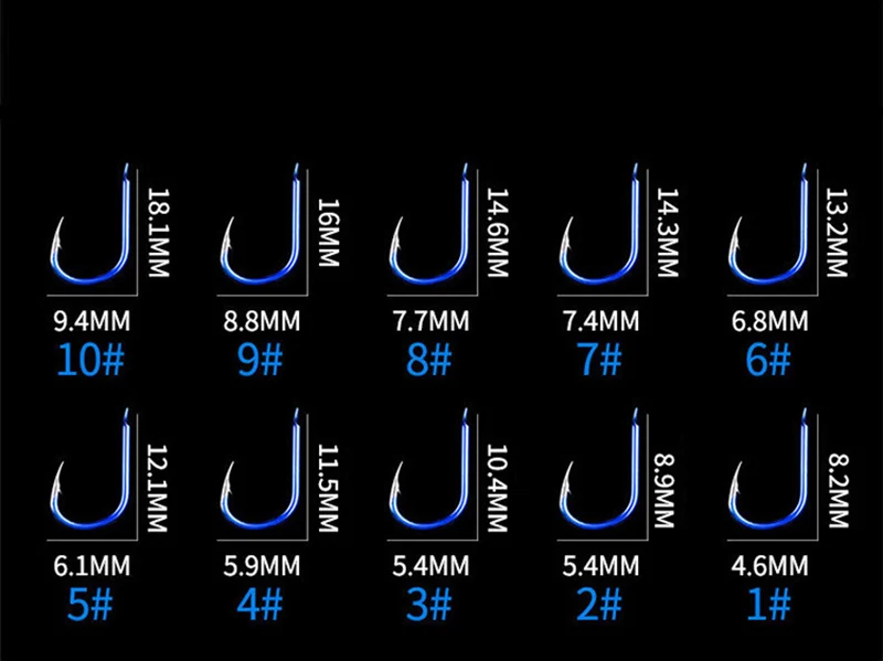 10 Pairs/lot Steel Fishing Hooks Tied Line 2/4/6/8/10# High Carbon Carp Fishing Hook Japan Sea Fishing Anzol A309