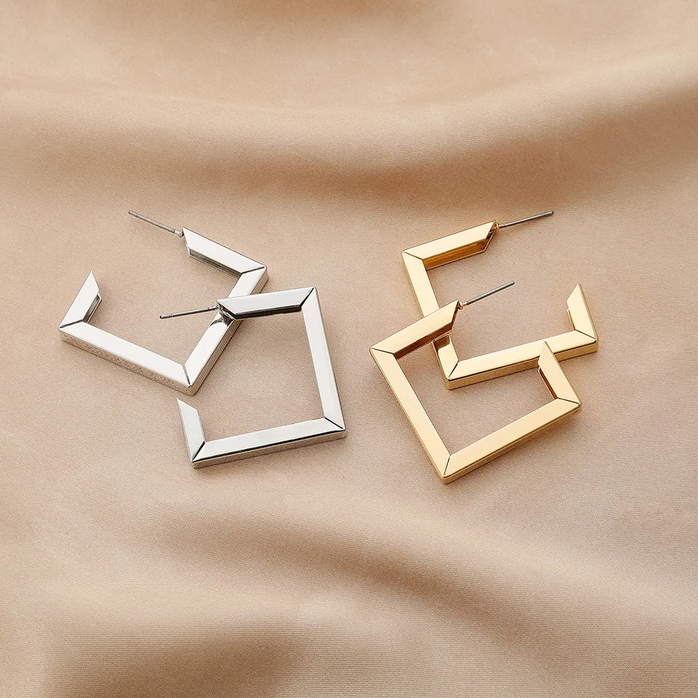2022 New Women Stainless Steel Unusual Chain Earrings Fashion Drop Earrings 2021 Punk Gothic Chain Earrings For Female Jewelry