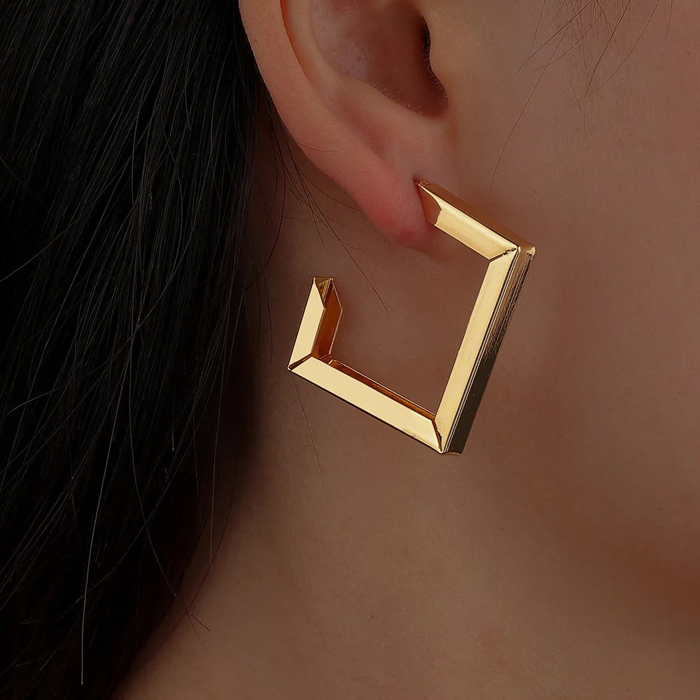 2022 New Women Stainless Steel Unusual Chain Earrings Fashion Drop Earrings 2021 Punk Gothic Chain Earrings For Female Jewelry