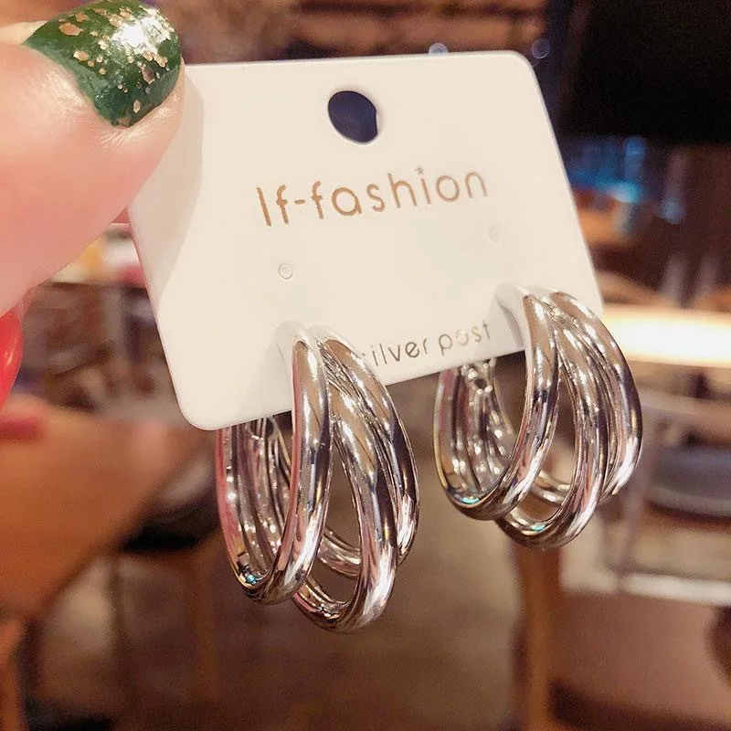 2022 New Women Stainless Steel Unusual Chain Earrings Fashion Drop Earrings 2021 Punk Gothic Chain Earrings For Female Jewelry