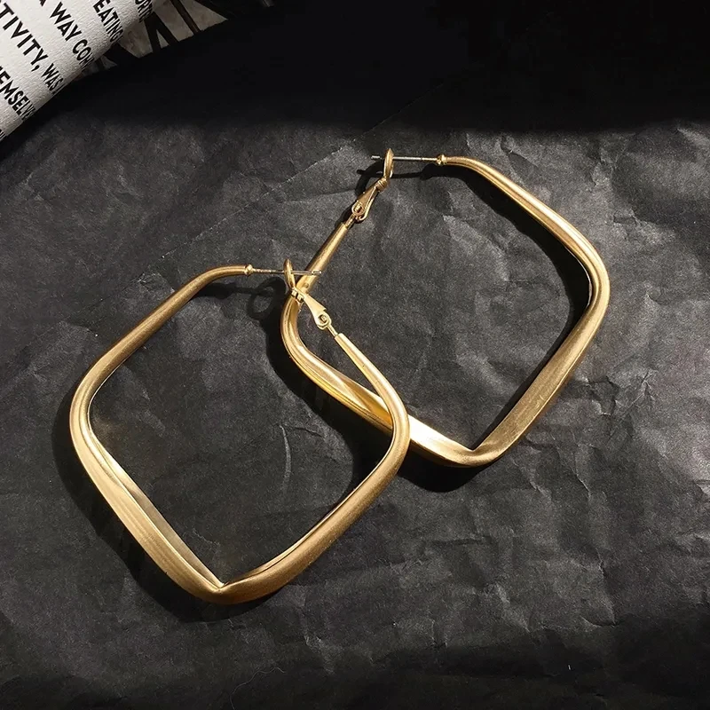 2022 New Women Stainless Steel Unusual Chain Earrings Fashion Drop Earrings 2021 Punk Gothic Chain Earrings For Female Jewelry