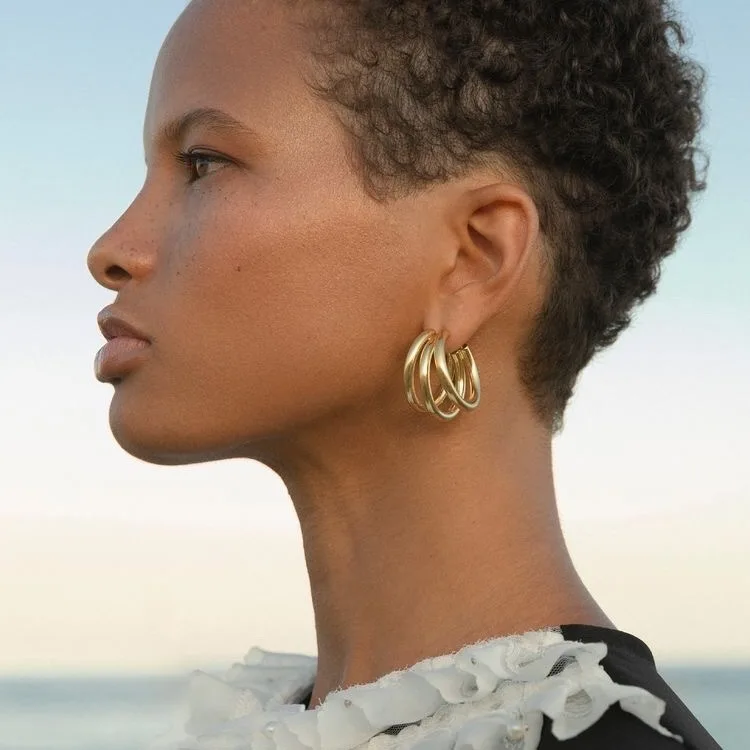 2022 New Women Stainless Steel Unusual Chain Earrings Fashion Drop Earrings 2021 Punk Gothic Chain Earrings For Female Jewelry