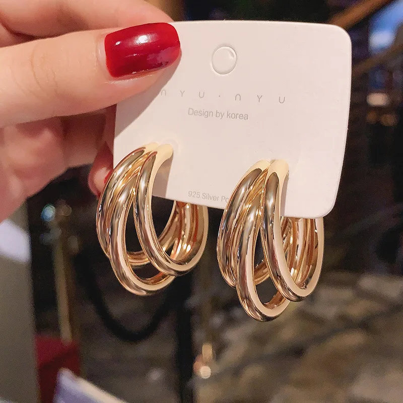 2022 New Women Stainless Steel Unusual Chain Earrings Fashion Drop Earrings 2021 Punk Gothic Chain Earrings For Female Jewelry