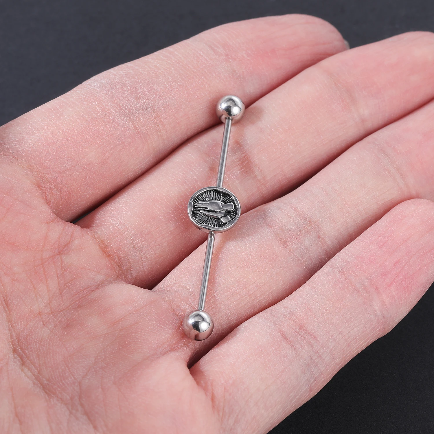 AOEDEJ Industrial Piercing Earring Women Stainless Steel Helix Ear Piercing Dragon Snake Long Earring Jewelry Barbell Earring