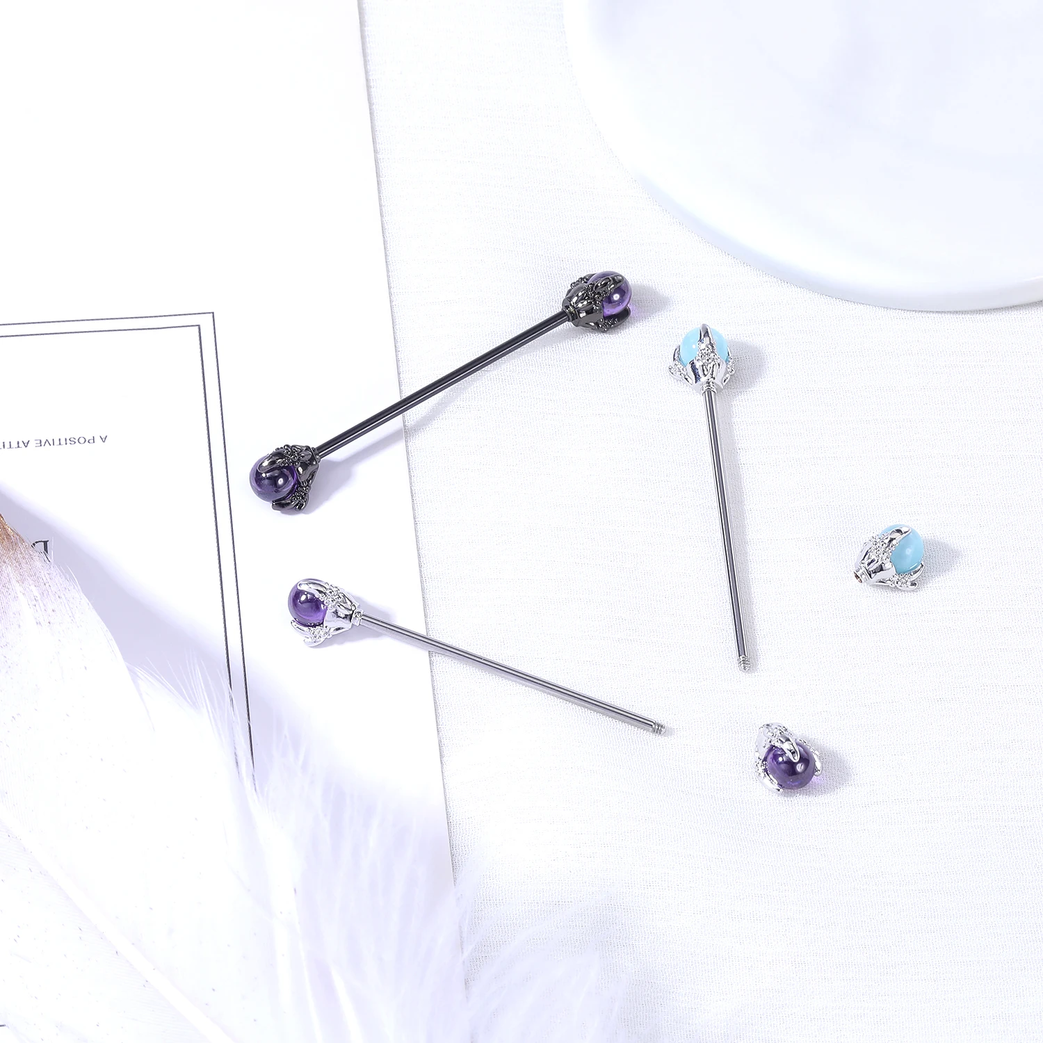 AOEDEJ Industrial Piercing Earring Women Stainless Steel Helix Ear Piercing Dragon Snake Long Earring Jewelry Barbell Earring