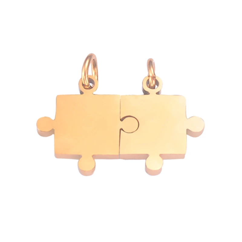 5pcs/lot Mirror Polish Stainless Steel Puzzle Charms Wholesale DIY Necklace Bracelet Making Charms Jewelry Making Charms