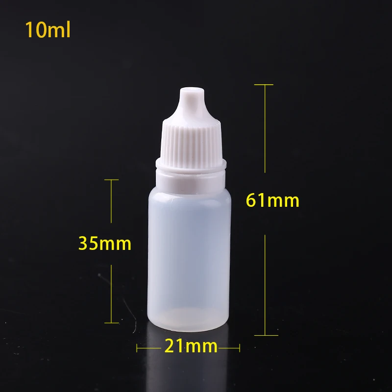 Dropper Bottles Squeezable Eye Drop Bottle Empty Plastic Liquid Eyedrops Vial 3ml 5ml 10ml 15ml 20ml 30ml 50ml 100ml