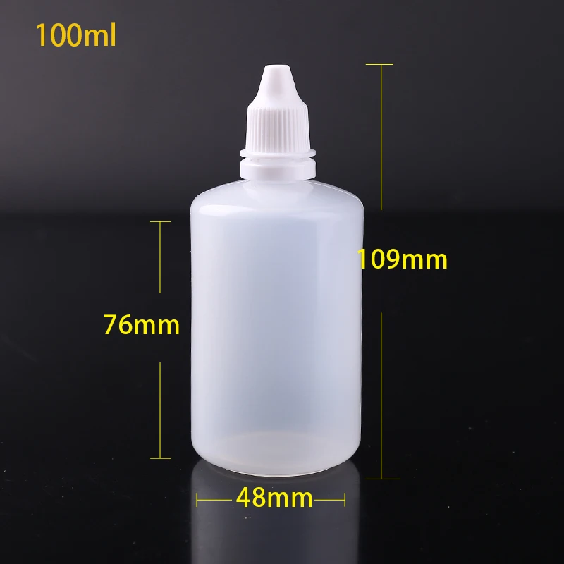 Dropper Bottles Squeezable Eye Drop Bottle Empty Plastic Liquid Eyedrops Vial 3ml 5ml 10ml 15ml 20ml 30ml 50ml 100ml