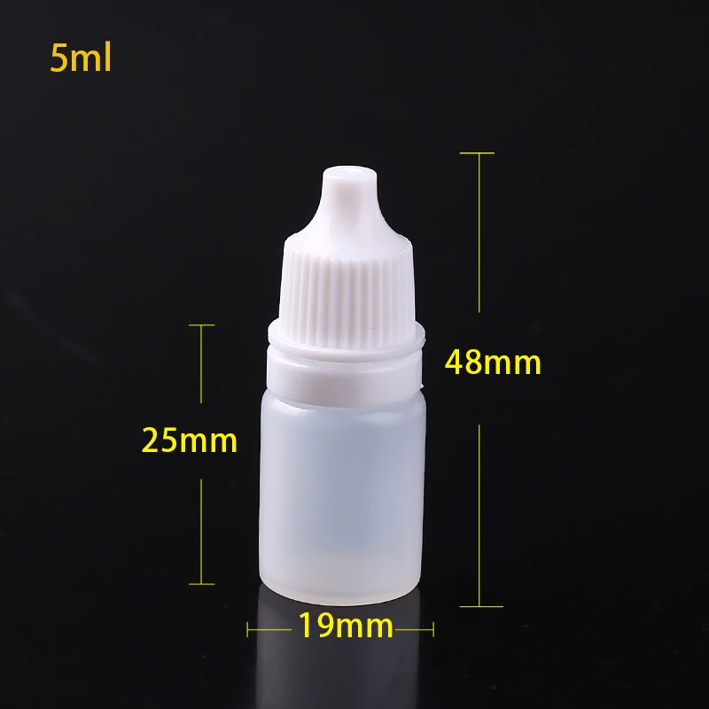 Dropper Bottles Squeezable Eye Drop Bottle Empty Plastic Liquid Eyedrops Vial 3ml 5ml 10ml 15ml 20ml 30ml 50ml 100ml