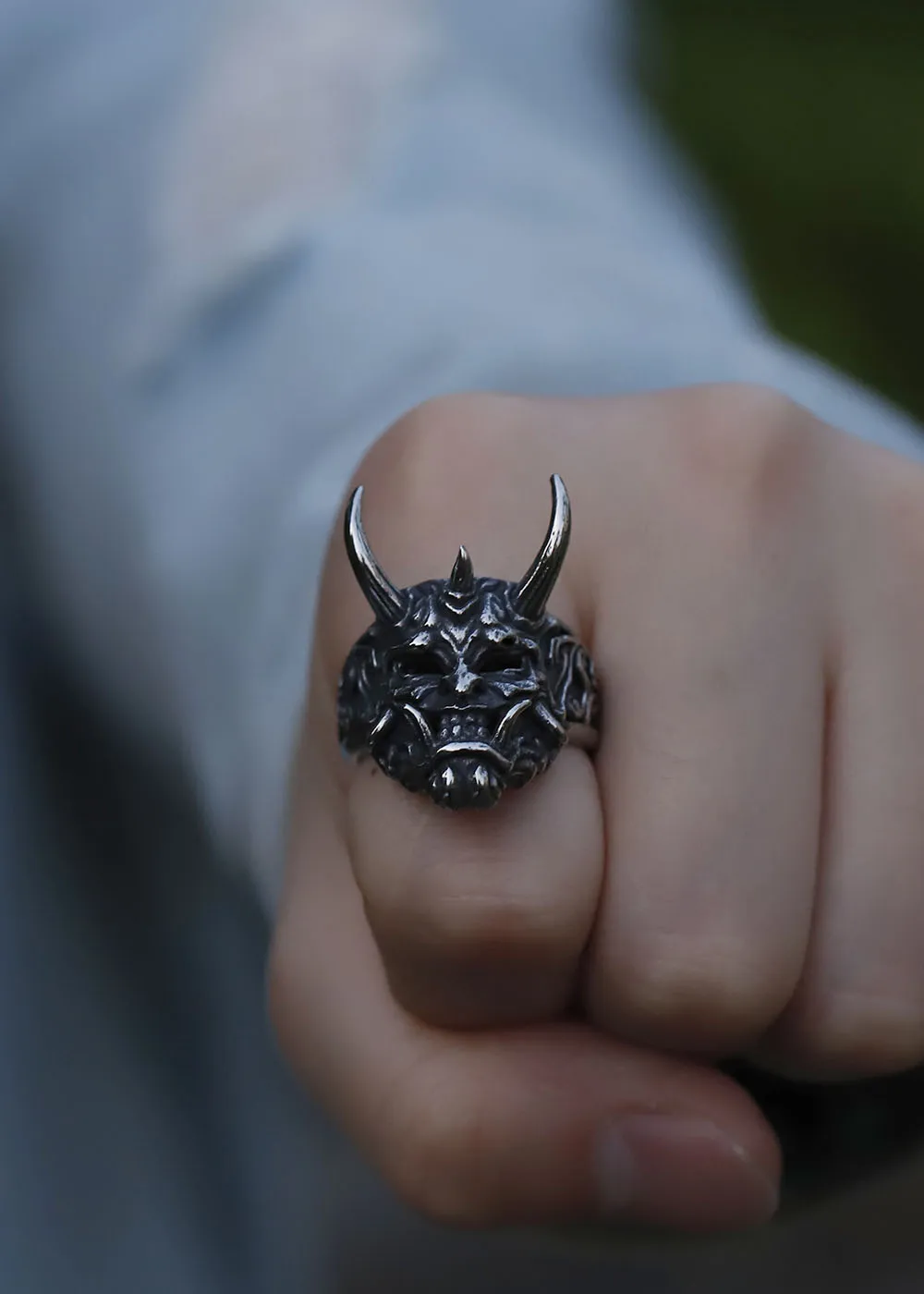 2022 NEW Men's 316L stainless-steel rings Dropshipping Retro Devil Skull Demon gothic punk FASHION Jewelry Gifts free shipping