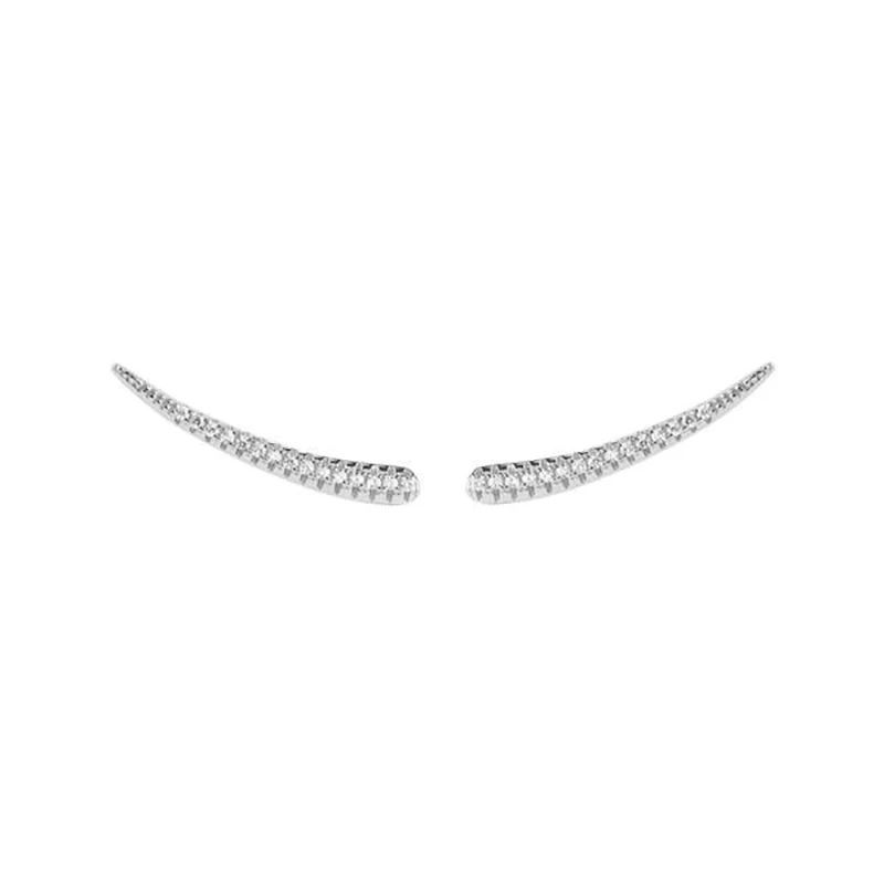 TIANDE Silver Color Gold Plated Climber Earrings for Women Smooth Piercing Women's Stud Earrings 2022 Fashion Jewelry Wholesale