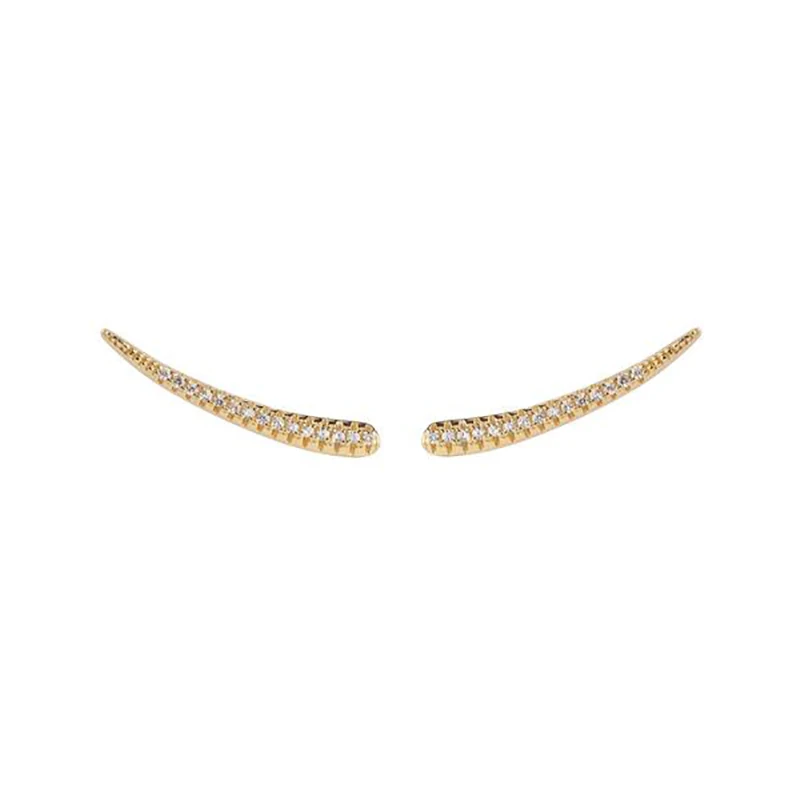TIANDE Silver Color Gold Plated Climber Earrings for Women Smooth Piercing Women's Stud Earrings 2022 Fashion Jewelry Wholesale