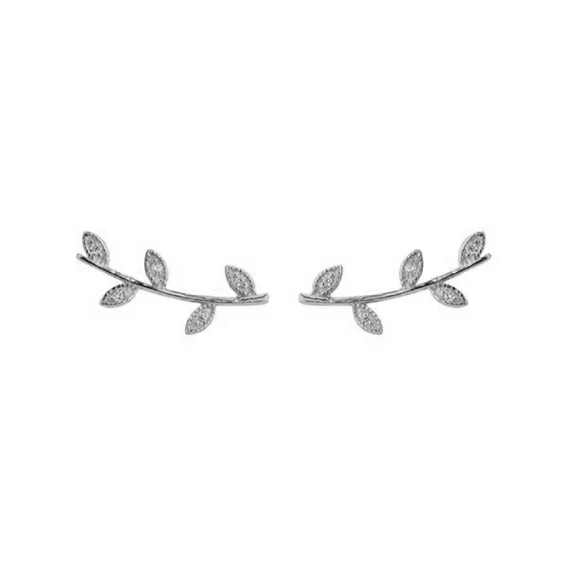 TIANDE Silver Color Gold Plated Climber Earrings for Women Smooth Piercing Women's Stud Earrings 2022 Fashion Jewelry Wholesale