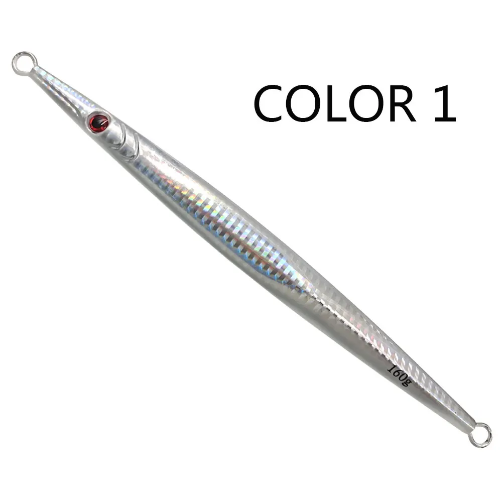 Balleo 1PC Deep Sea Metal Jig Fishing Lure 60g 80g 160g 200g 300g Jigging Spoon Bait Saltwater Jigbait Lures