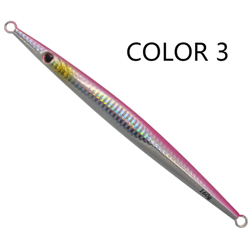 Balleo 1PC Deep Sea Metal Jig Fishing Lure 60g 80g 160g 200g 300g Jigging Spoon Bait Saltwater Jigbait Lures