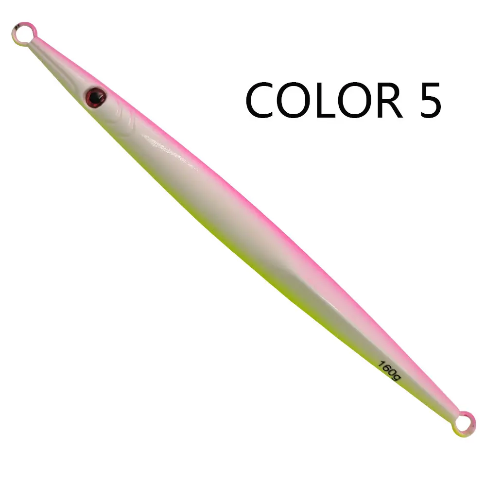 Balleo 1PC Deep Sea Metal Jig Fishing Lure 60g 80g 160g 200g 300g Jigging Spoon Bait Saltwater Jigbait Lures