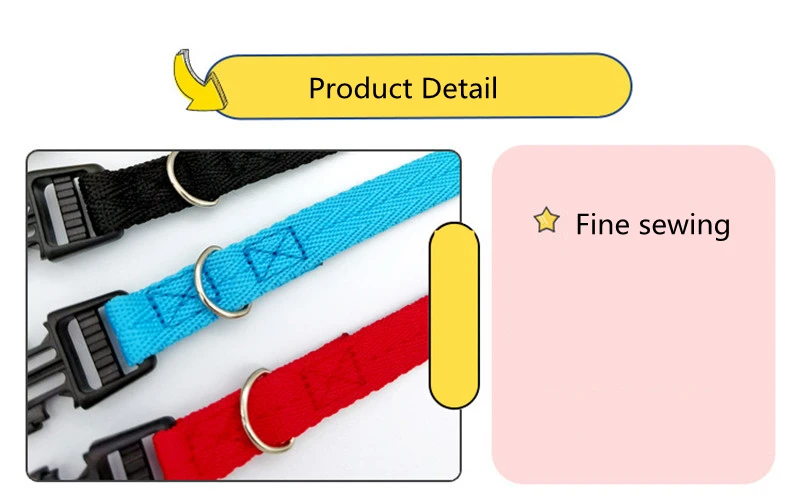 Nylon Webbing Dog Collar Fashion Buckle Pet Collar for Small Medium Dogs Chihuahua Dog Red Black Blue Orange Pet Accessory