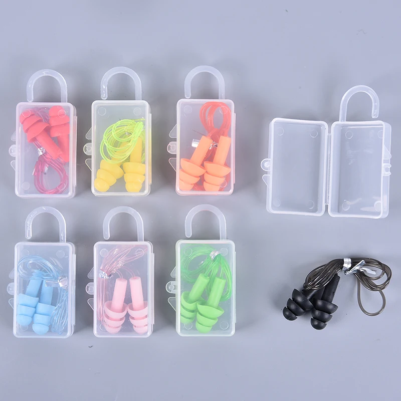 10 Pairs Soft Anti-Noise Ear Plug Waterproof Swimming Silicone Swim Earplugs For Adult Children Swimmers Diving