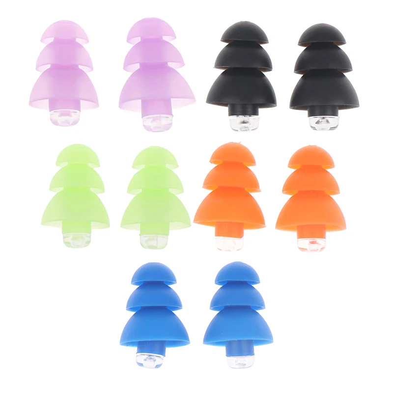 10 Pairs Soft Anti-Noise Ear Plug Waterproof Swimming Silicone Swim Earplugs For Adult Children Swimmers Diving