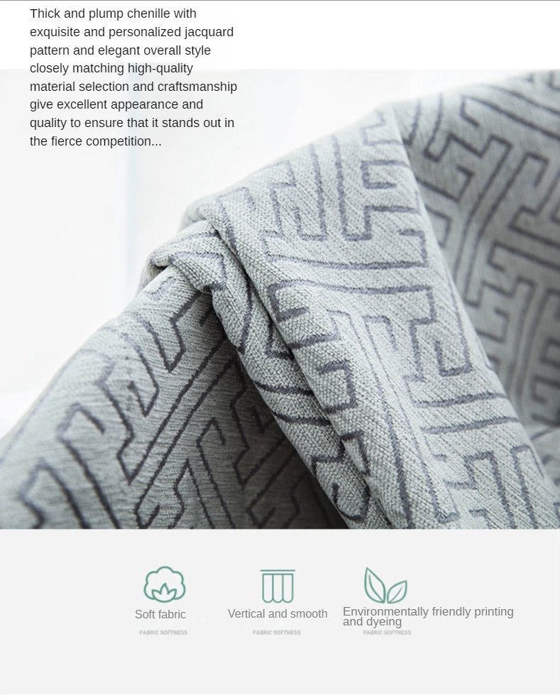 Nordic Chenille Curtains for Living Dining Room Bedroom Simple High Shading Custom Solid Color Luxury Home Decor Texture