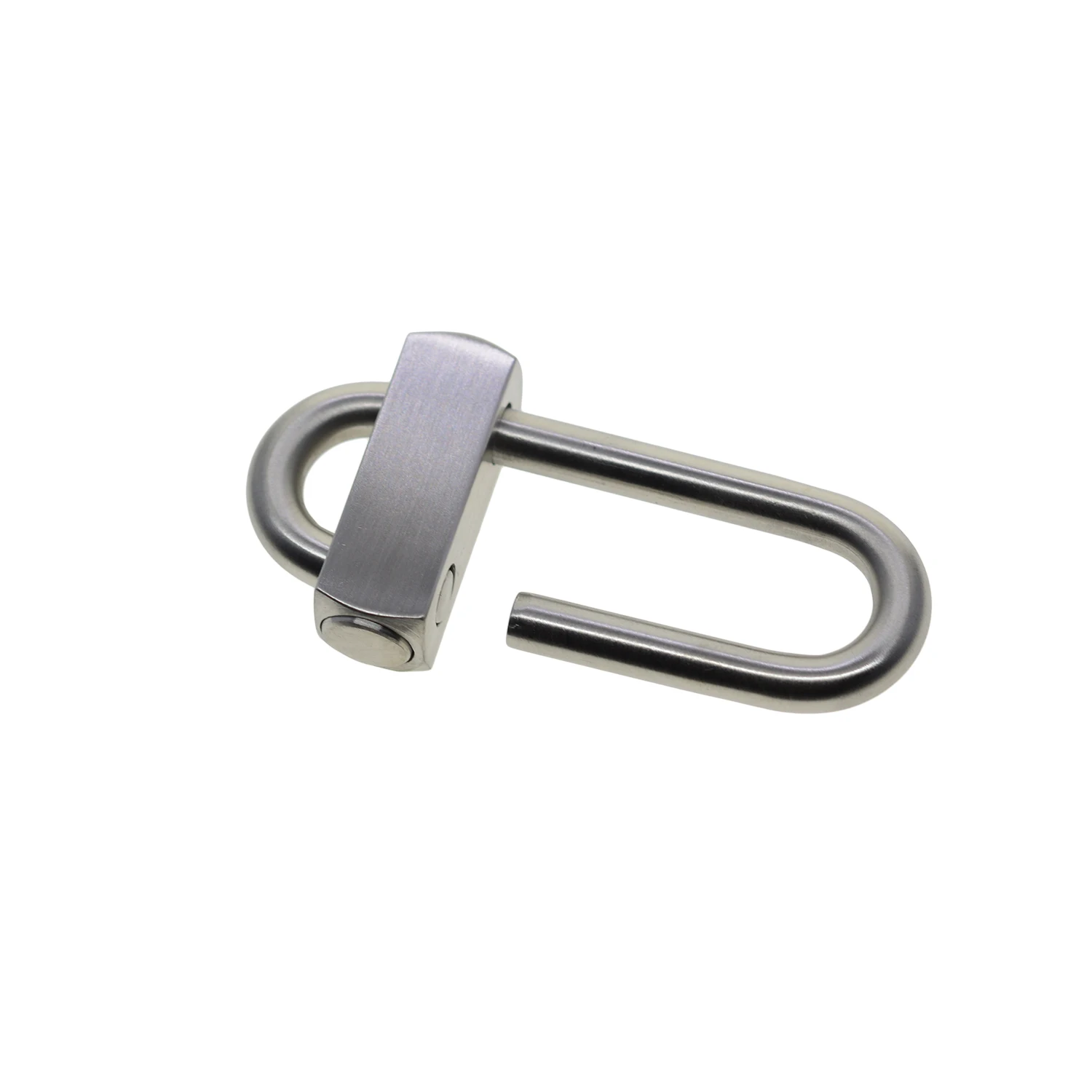Super Strong Heavy Duty Matte Brushed Stainless Steel Oval Slide Locking Snap Lock Carabiner Keychains FOB EDC Lanyard DIY