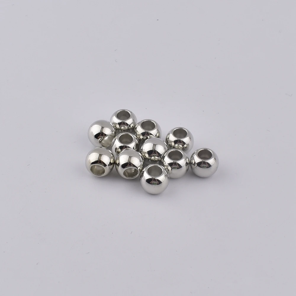 30-100Pcs/Lot 4-12mm Earrings Necklace Bracelets Anklet Diy Big Hole CCB Spacer Beads For Jewelry Making