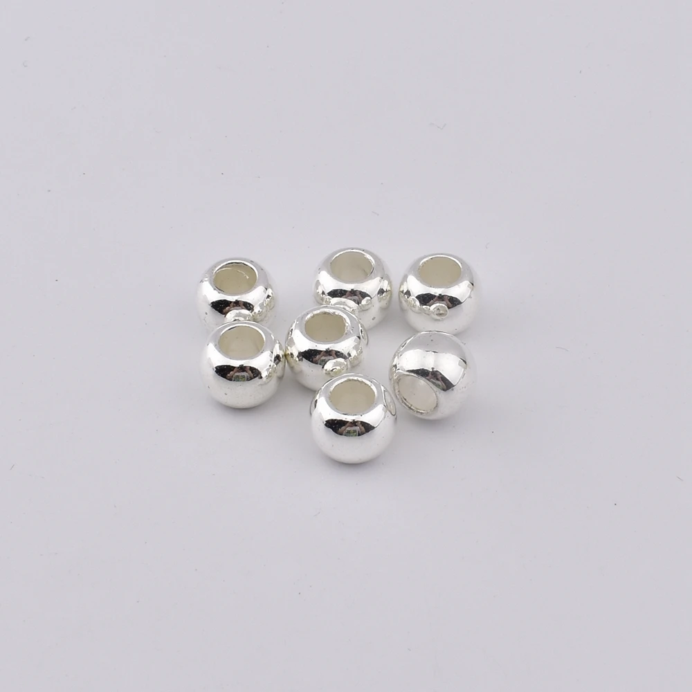 30-100Pcs/Lot 4-12mm Earrings Necklace Bracelets Anklet Diy Big Hole CCB Spacer Beads For Jewelry Making