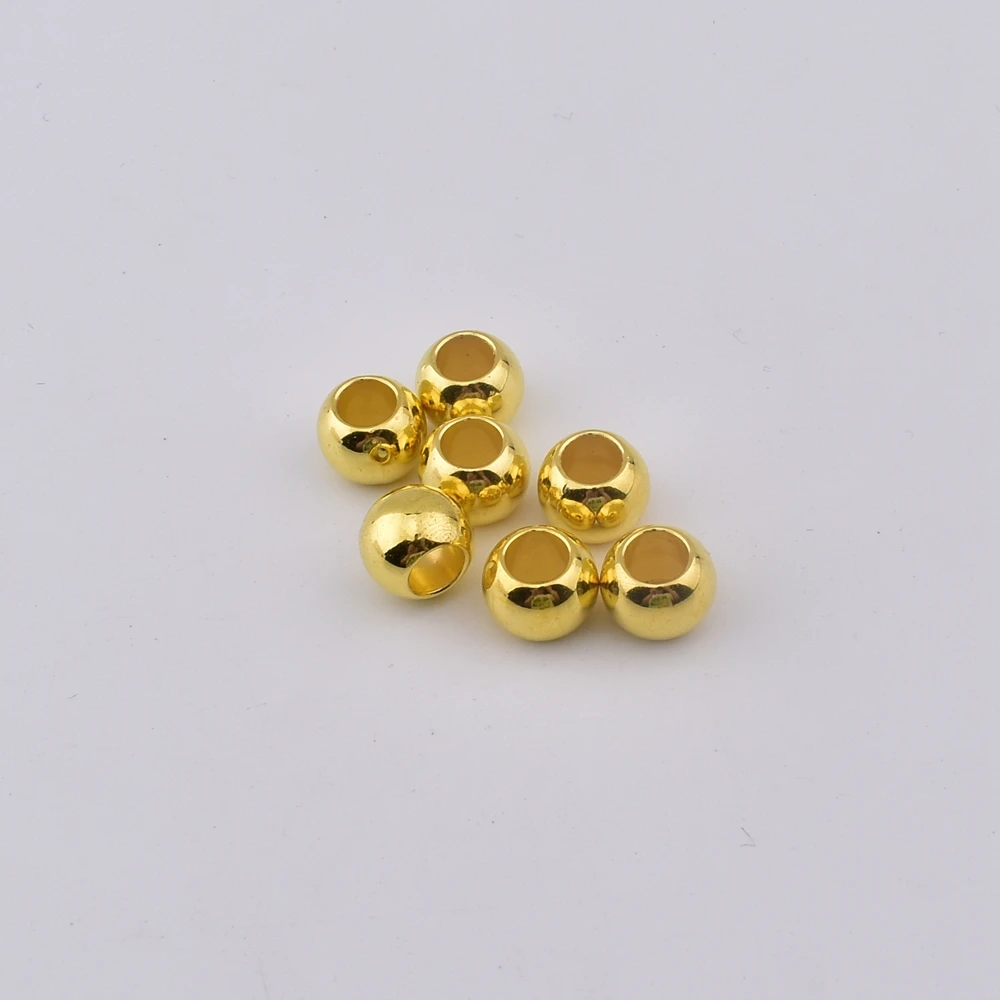 30-100Pcs/Lot 4-12mm Earrings Necklace Bracelets Anklet Diy Big Hole CCB Spacer Beads For Jewelry Making